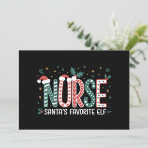 Nurse Santas Lieblingselfe Weihnachten Inspirieren Einladung