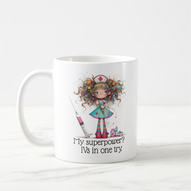 Nurse sayings- My superpower Mug (Gauche)