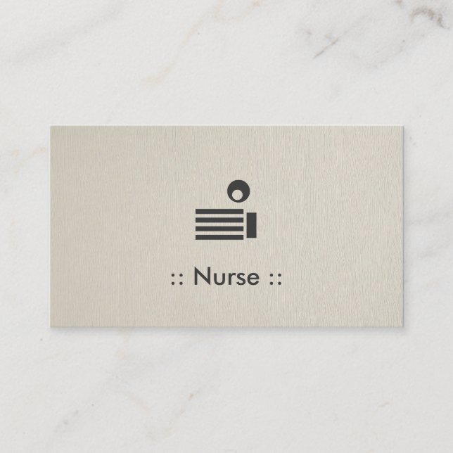 Nurse Simple Elegante Beruflich Visitenkarte (Vorderseite)