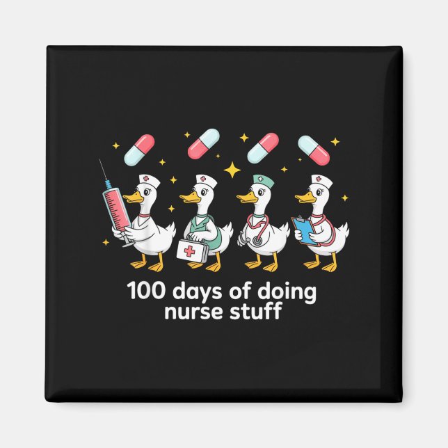 Nurse Skeleton New Year Crew 2026 Funny Er Icu Par Magnet (Vorne)