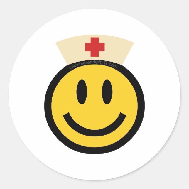 Nurse Smile Runder Aufkleber (Vorderseite)