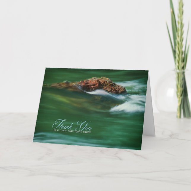Nurse Solid als Rock River Foto Dankeskarte (Vorderseite)