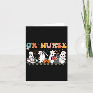 Nurse Spooky Ghost Halloween Niedliche Pflegekostü Karte