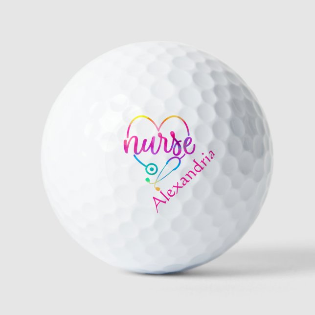 Nurse Stethoscope Golfball (Vorderseite)