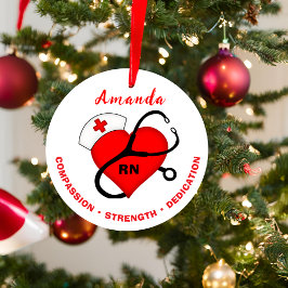 Nurse Stethoscope Heart Nurse Hat Ornament