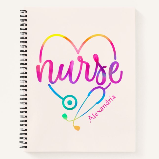 Nurse Stethoscope Notizbuch (Vorderseite)