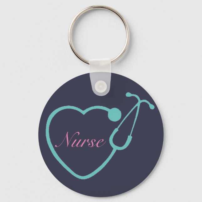 Nurse Stethoscope Schlüsselkette Schlüsselanhänger (Vorderseite)
