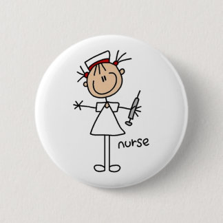 Nurse Strichmännchen Button
