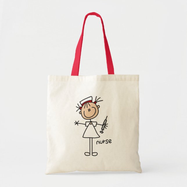 Nurse Strichmännchen Tragetasche (Vorne)