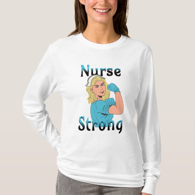 Nurse Strong | Vintag Retro Vibes T-Shirt (Vorderseite)