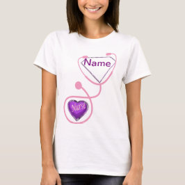 Nurse Super Stethoscope Glitzer hinzufügen T-Shirt