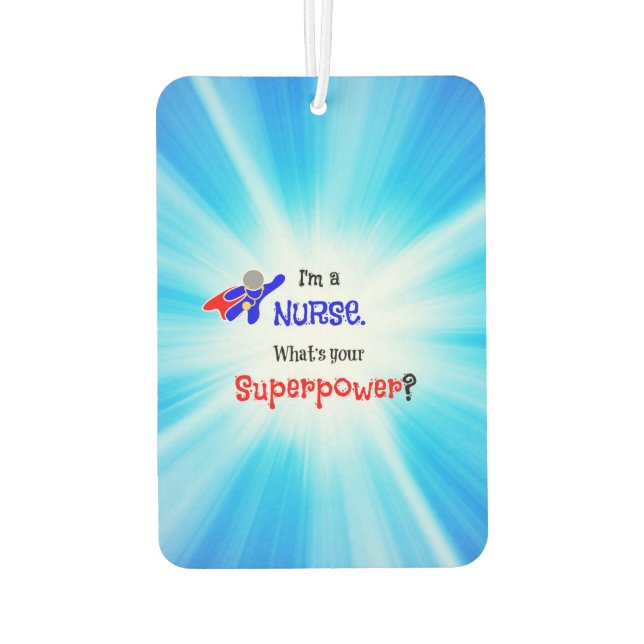 Nurse Superhero Autolufterfrischer (Rückseite)