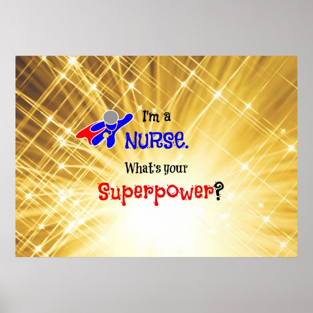 Nurse Superhero Poster (Vorne)