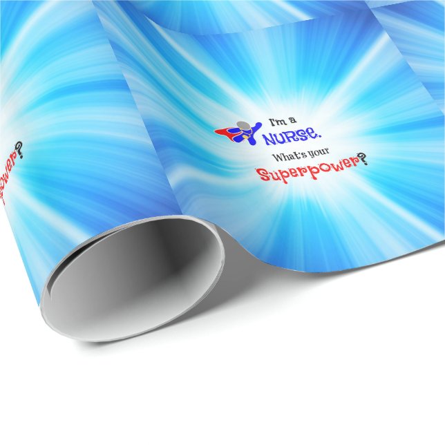 Nurse Superhero, Spaß Geschenkpapier (Rolleneckpunkt)