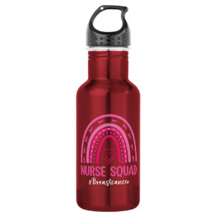 Nurse Support Squad Brustkrebsbewusstsein Edelstahlflasche