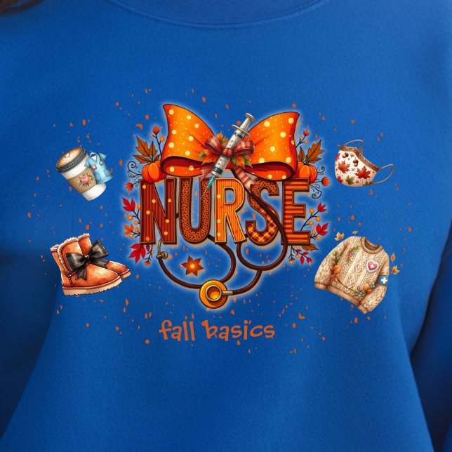 Nurse Süße Schleife Herbst Basics  Sweatshirt (Von Creator hochgeladen)