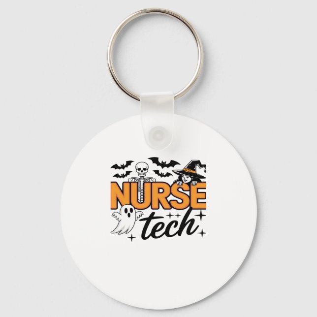 Nurse Tech - Halloween - with skeleton, witch, and Schlüsselanhänger (Vorderseite)