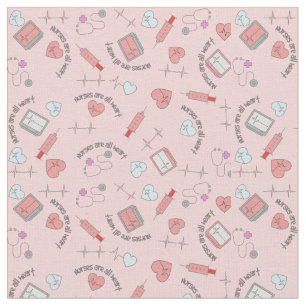 Nurse Theme Pink Stoff