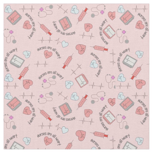 Nurse Theme Pink Stoff (Nahaufnahme)