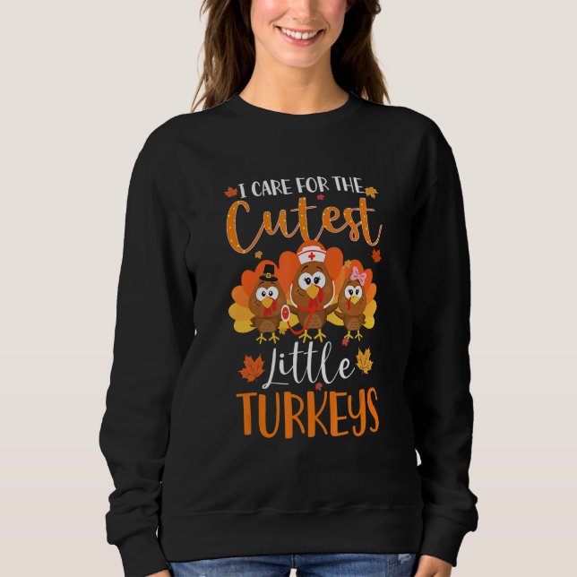 Nurse Turkey Erntedank Nurse Day Womens Nicu Nu Sweatshirt (Vorderseite)