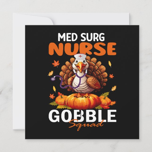Nurse Turkey Matching MED SURG Gobble Squad (Vorderseite)