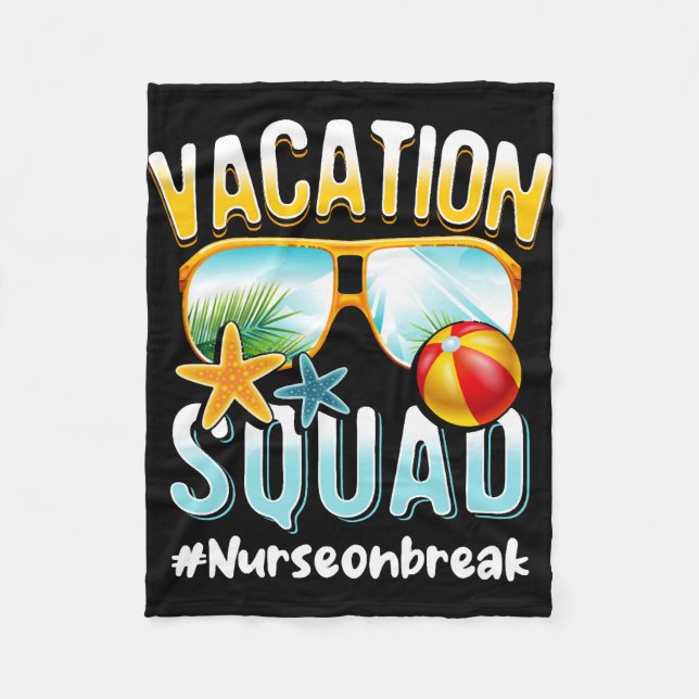 Nurse Vacation Squad Nurseonbreak Fleecedecke (Vorderseite)