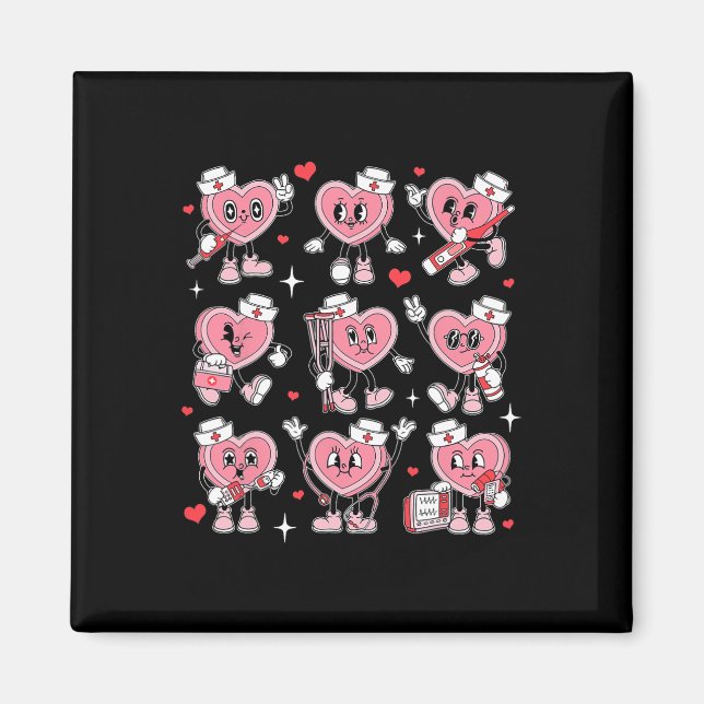 Nurse Valentine Candy Heart Er Icu Nicu Rn Nurses  Magnet (Vorne)