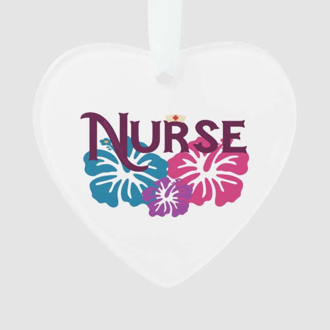 Nurse w-Hibiskus Ornament (Vorderseite)