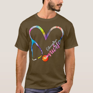 Nurse Watercol Liebe Heart Stethoscope RN T-Shirt