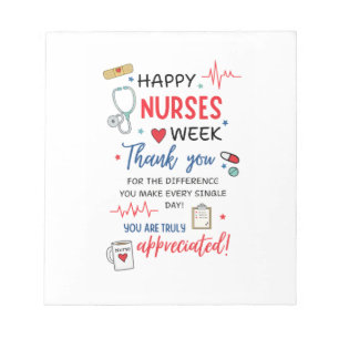 Nurse Week Schild Druckbar Wertschätzung Nurse Dan Notizblock