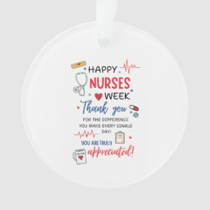 Nurse Week Schild Druckbar Wertschätzung Nurse Dan Ornament