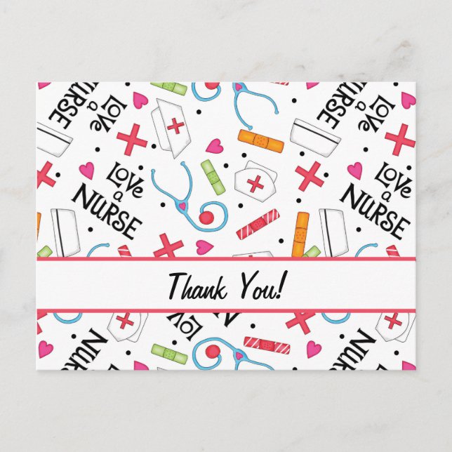 Nurse White Vielen Dank individuell anpassbar Postkarte (Vorderseite)