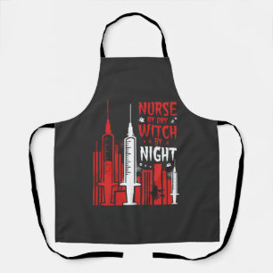 Nurse Witch Halloween Skyline Design_1 Schürze