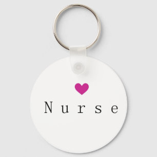 Nurse with Pink Heart Schlüsselanhänger