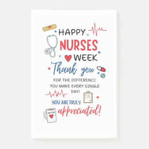 Nurse-Woche Schild Druckbar Anerkennung Nurse Dank Post-it Klebezettel