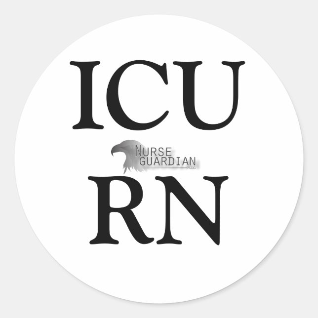 Nurseguardianlogo, ICURN Runder Aufkleber (Vorderseite)