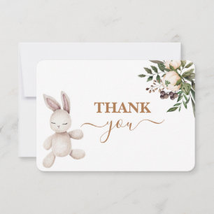 Nursery Bunny Sexe neutre Carte de remerciements