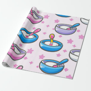 Nursery pattern cute baby feeding bowls in cartoon geschenkpapier