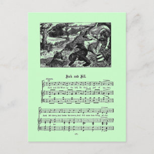 Nursery-Reim Jack und Jill Postkarte