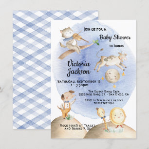 Nursery Rhyme invitation bébé douche