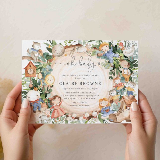 Nursery Rhymes Baby shower Invitation (Créateur téléchargé)