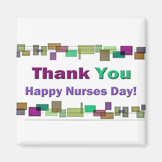 Nurses Day gibt farbenfrohe Plätze Magnet (Vorne)