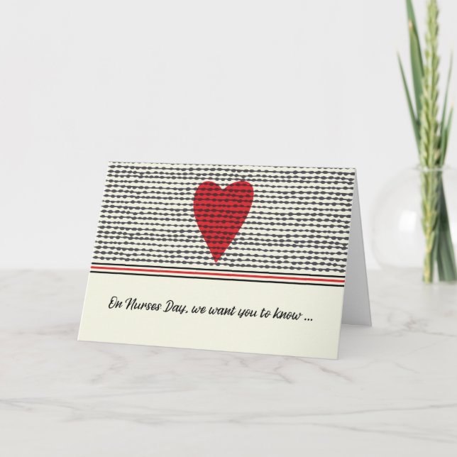 Nurses Day Heart von Gruppe Karte (Vorderseite)