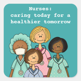 Nurses Day, Nurses Week Geschenkaufkleber Quadratischer Aufkleber