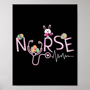 Nurses Gifts Stethoscope Nurse Schwanz Ostersonne  Poster