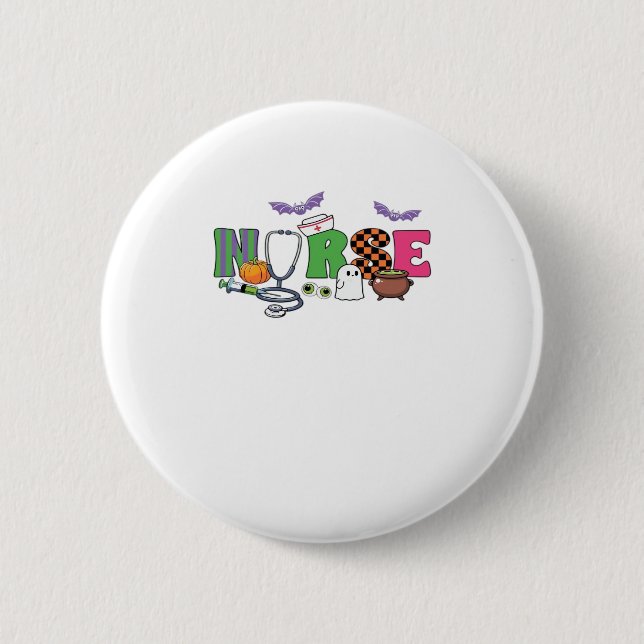 Nurses Halloween Classic T-Shirt Button (Vorderseite)