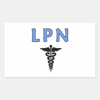Nurses LPN Caduceus Rechteckiger Aufkleber