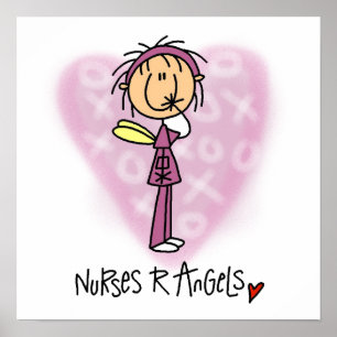 Nurses R Angels T - Shirt und Geschenke Poster