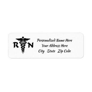Nurses RN Symbol Label