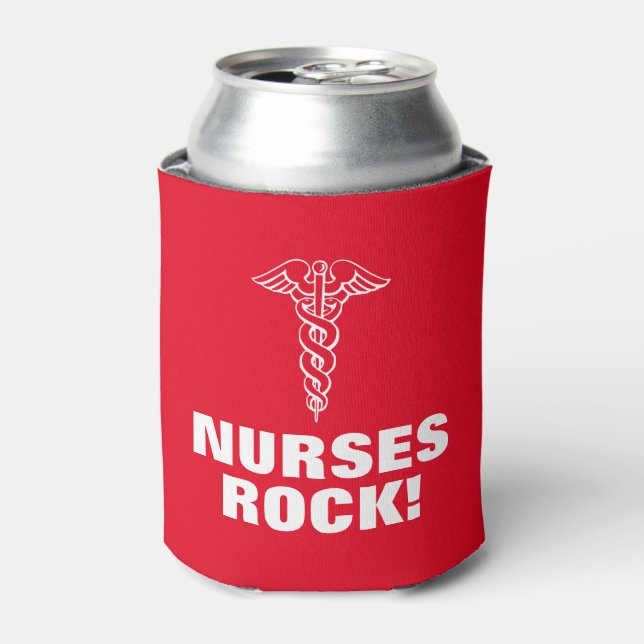 NURSES ROCK kann kühler für Krankenschwestern Woch Dosenkühler (Kanne Vorderseite)